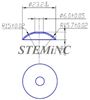 Picture of Piezoelectric Hemisphere Cap 3.0 MHz With Center Hole