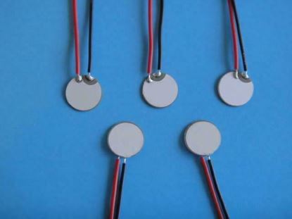 Picture of Piezo Disc 12x0.6mm R Wire Leads 3.4 MHz
