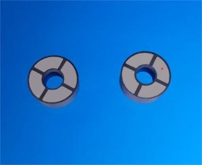 Picture of Piezo Ceramic Ring 10x4x3.9mm Quarter Moon Electrodes